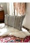 Raw Linen Three Lace Pompom Throw Pillow Cushion Cover - 7