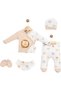 100% Cotton 5-Piece Newborn Hospital Discharge Set with Baby Lion and Toy Yk784924 - 2