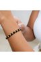 Adjustable Bracelet, Metal Elements, Universal Size, Black-Gold - 3