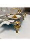 Stainless Steel Square Presentation Tray with 2 Stands and Japanese Roses - 3