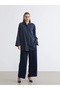 Lcwaikiki Classic Navy Blue Striped Women's Shirt Tunic - 5