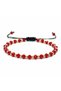Adjustable Bracelet, Metal Elements, Universal Size, Red-Gold