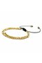 Adjustable Bracelet with Cross Pendant, Metal Elements, Universal Size, Gold - 4