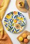 Colorful Citrus Flower Patterned (6 Pieces, 27 cm) Serving Plate |   Pasta, Dessert, Breakfast Plate Set - 2