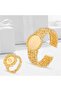 أسوارة وخاتم بديل الذهب سبايك دائرية لايسبب الحساسيه - 3