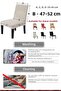Chair Covers 4 Pcs Modern Chair Covers Washable Colorfast No Ironing Sandy Fabric - 3