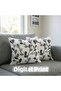 Punch Embroidery Pattern 3D Digital Printed Floral Pattern Punch Patterned Gray Themed 2-Piece Throw Pillow Cover
