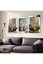 Flowers in a Vase 3 Piece Plexiglass Framed Painting with Mirror
