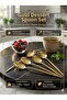 Luxury Gold Dessert Spoon Set 6 Pieces - Dowry Special Design Cake and Milk Dessert Serving Spoon