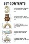 3 Year Old Teddy Bear Airplane Rainbow Themed Foil Balloon Set Ornament Decoration - 2