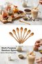 6 Pieces Multi-Purpose Natural Bamboo Mixing and Measuring Spoons - Latte, Coffee, Spice, and Baby Food Spoons - 5
