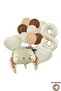 8 Year Old Retro Rabbit Heart Themed Balloon Set Decoration