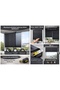 Blackout Foldable Glass Balcony Pleated Curtain – Anthracite (Screw or Hook Mounting) - 2