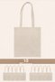 Unprinted Raw Cloth Bag 100% Cotton |   35X40Cm |   140 Gr/M² |   Natural Color Punch Bag |   10 Pieces