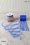 10 Pieces of Cobalt Blue Organza Tulle Ribbon 1 cm 22 Meters - Bundle, Wedding, Engagement, Dowry, Gift, Decoration Party