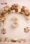 Boho Baby Teddy Bear 9 Lu Capybara Age Balloon Decoration Birthday Party Set Ornament
