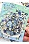 Vintage Blue Bottle Flower Spring Design Sticker |   Journal & Scrapbook Decorative Stickers - 7