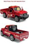 Diecast 1:32 Metal Pull-Back Pickup Truck - Toy Car with Openable Doors - 13 cm Pickup Model Vehicle - 3