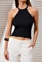 Siyah Halter Yaka Bluz TWOSS22BZ0762 - 3