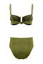 Haki Straplez Kaplı Aksesuar Detaylı Yüksek Bel Regular Bikini Takımı TBESS26BT00026 - 6
