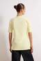 Yellow Regular Single Jersey Plain Knitted Metal Buckle Detail Tctss26Rt00003 - 4
