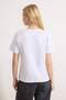 Ekru Regular/Normal Kalıp Kısa Kollu Aksesuar Detaylı Tok %100 Pamuk Örme T-shirt TWOSS26TS00053 - 4