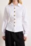 White Gold Accessorized Cotton Waist-Fitted Shirt TWOSS26GO00048 - 3