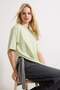 Mint Duble Kol Geniş Kesim Asimetrik Boyfriend Örme T-Shirt TWOSS20TS0828 - 2