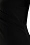 Black Double Breasted Collar A-Line Crepe Mini Smart Knitted Plus Size Dress Tbbss26Ah00137 - 4