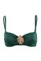 Green Strapless Covered Bikini Top with Cast Accessories Tbess26Bu00014 - 4