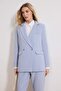 Açık Mavi Blazer Ceket-Pantolon Dokuma Alt-Üst Takım TCTAW23US00132 - 2