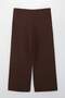 Kahverengi Culotte Fit Kesik Detaylı Yüksek Bel Örme Büyük Beden Pantolon TBBSS25AR00041 - 5