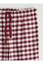 Peak New Season Elastic Waist Plaid Women's Pajama Bottoms - 6
