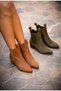 Tan Suede Design Low Heeled Women's Shoes Mulsanne - 2