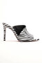 Women's Design Thin Heeled Slippers Carolina Zebra