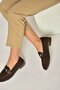 Y330722104 Brown Knitwear Fabric Buckle Detailed Casual Women's Shoes - 3