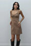Mink Suede Jacket Dress Set - 242467 - 5