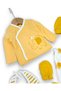 Baby Boy 5-Piece Hospital Discharge Bodysuit Set with Elephant Pattern, Hat, Bib and Gloves, 100% Cotton - 7