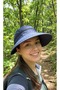 Women's Wide Brim Open Top Zip Visor Sun Hat Brim Beach Hat - 2