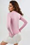 Slim Fit Knitted Stand Collar Zippered Active Top - 4