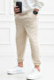 Men's Elastic Leg and Waist Loose Comfortable Winter Pocket Jogger 3 Thread Ribbed Sweatpants - 4