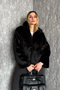 Women's Short Faux Fur Coat 60534 - 4