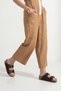 Women's Genuine Leather Double-Strapped Cork High-Sole Casual Slippers Digoza Brown Suede - 5