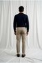 Men's Regular-Fit Premium Old Money Pocket Detailed Double-Cuff Fabric Trousers Cream - 4