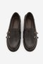Women's Brown Double-Strap Buckled Loafer Moccasin Casual Shoes Ovora - 7
