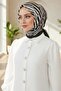 وشاح ناعم منقوش باللون البيج 1173 - 3