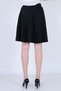 Women's Black Flared Skirt Modern & Elegant Design Diving Fabric - 5