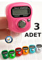 3 Pieces Zikirmatik Colorful Digital Counter Ring Tasbih Pulling Salavat Zikir and Worship Counter