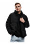 Mock Neck Pocket Detailed Zippered Winter Puffer Coat