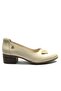Accentor Genuine Leather Women's Heeled Shoes Beige - 2